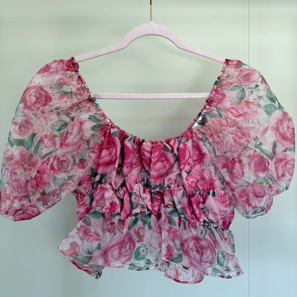 Joie Pink Floral Blouse - Picture 2 of 4